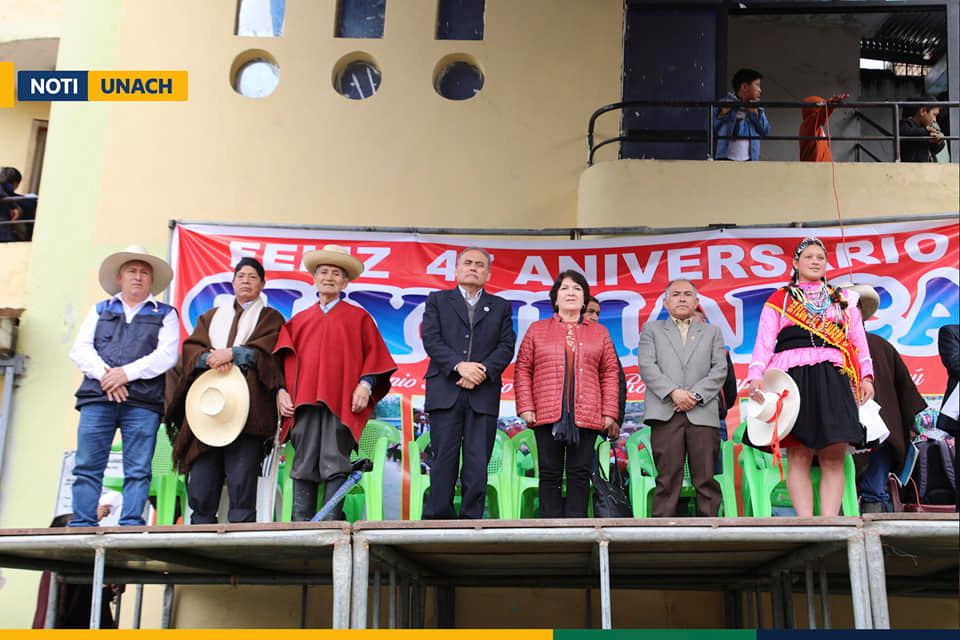AUTORIDADES DE LA UNACH ASISTEN A CEREMONIA POR LOS 47 AÑOS DE LAS RONDAS CAMPESINAS DEL PERÚ