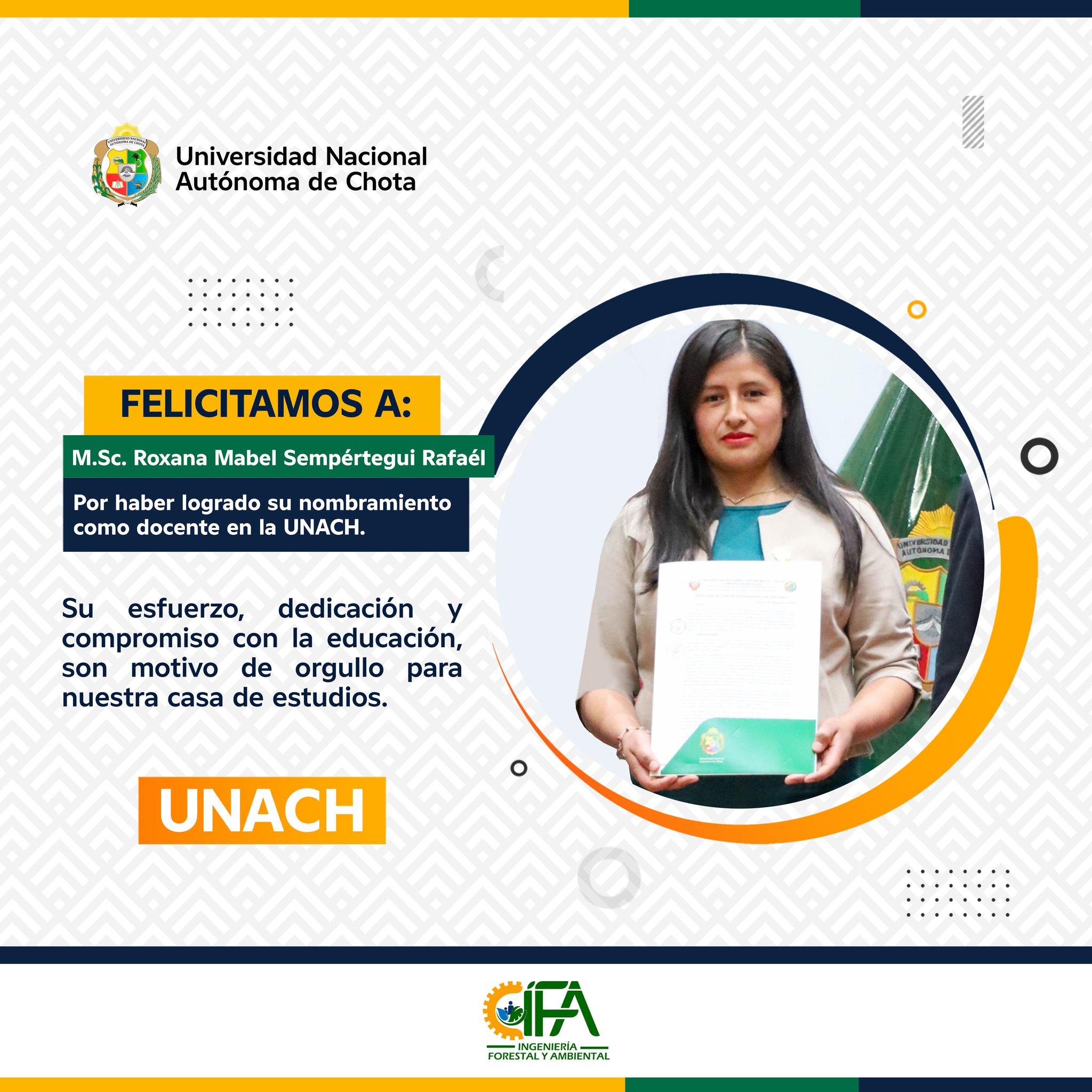EXALUMNA DE LA UNACH LOGRA NOMBRAMIENTO COMO DOCENTE